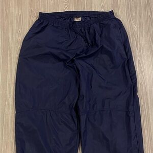 Vintage 90s Nike Track Pants Navy Blue White Tag Zip Ankle Lined Men’s Size XL